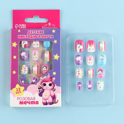 Детские накладные ногти Розовая мечта, 12 шт. - Выбражулька фото 5