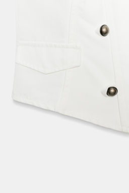 TOP BOTONES CREMALLERA / Blanco roto - Zara фото 6