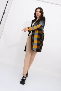 ЗЛАТА Кардиган К 675 ст/горчичный микс