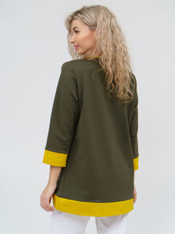 853 Туника "хаки/горчица"