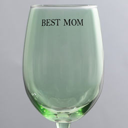 Бокал для вина с надписью Best mom, 360 мл, зелёный