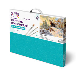 ФРЕЯ PNB/PL-334 Набор для раскрашивания по номерам 50 х 40 см Олени на природе