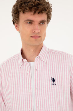 U. S. Polo Assn / Мужская пудровая рубашка с длинным рукавом - U.s. polo assn фото 2