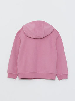 Kap??onlu Bask?l? Uzun Kollu K?z ?ocuk Sweatshirt ve Tayt - Waikiki фото 3