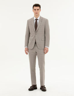 A__k Kahverengi Slim Fit Tak_m Elbise