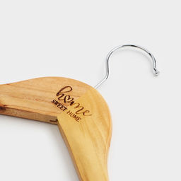 Цена за 3 шт. Плечики - вешалки для одежды деревянные «Home», 44,5 х 23 см