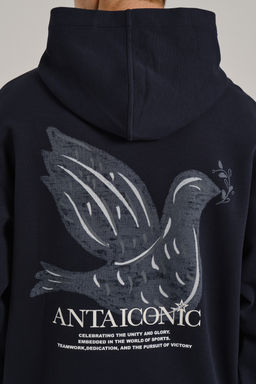 Худи Синий ICONIC Sweat Hoodie - Anta фото 10