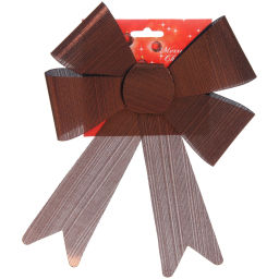 Цена за 2 шт. Бант на ёлку "Элегант" 23*29 см, Черный шоколад