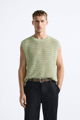 TEXTURED KNIT VEST - Zara фото 6