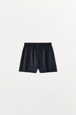 SHORTS LISO SATINADO / Azul noche - Zara фото 4