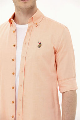 Рубашка мужская оранжевая Uzunkol Basic - U.s. polo assn фото 14
