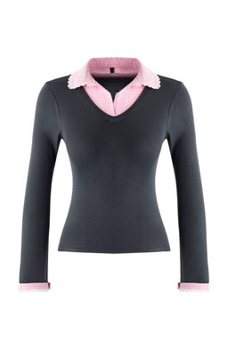 Teen Lacivert Ekose/Kareli Fitted/Vucuda Oturan Dokuma Detayl? Orme Bluz TWOAW26BZ00008 - Trendyolmilla фото 7