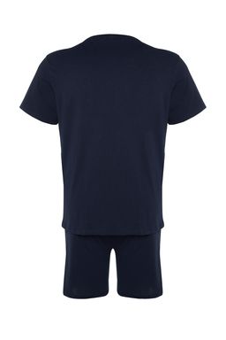 TRENDYOL MAN Buyuk Beden Lacivert Regular Fit Rahat Slogan Bask?l? Orme Sortlu Pijama Tak?m? TMNSS23PT00013 - Trendyolmilla фото 20