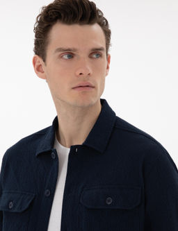 Рубашка Pierre Cardin Comfort Fit темно-синяя