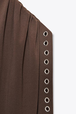 ASYMMETRIC CUT-OUT DRESS WITH EYELETS - Zara фото 4