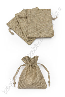 Мешочек джутовый 8*10 см (20 шт) SF-7578, коричневый