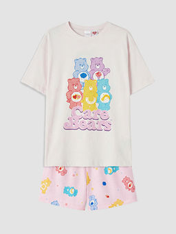 Care Bears Bask?l? K?z ?ocuk ?ortlu Pijama Tak?m?