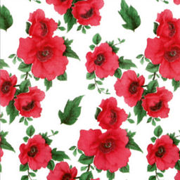 Клеенка столовая на тканевой основе "Маки" 1,26х25м, ПВХ, в рулоне, Россия (цена за м/п)