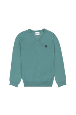 Базовый свитер мятного цвета для мальчика