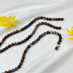 Бусины для украшений Окаменелое дерево (37 бусин) 38 см