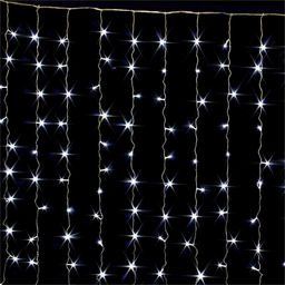 Эл. гирлянда диодная занавес 2м * 1,5м 240 ламп (701412/159л) холодно-белая, в тубе