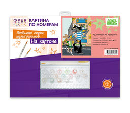 ФРЕЯ CMF-PKZ/PM-006 Набор для раскрашивания по номерам (на картоне) 40 х 30 см Ну, погоди! На прогулке  фото 3