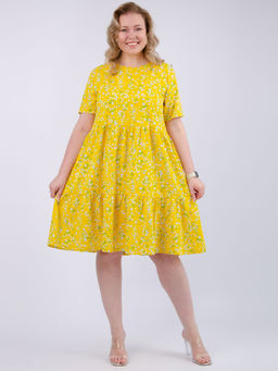 Платье "Касадея" жёлтое, трикотаж