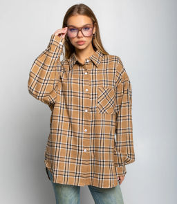 Рубашка #КТ225 (5), бежевый