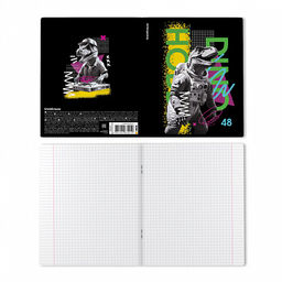 Цена за 5 шт. Тетрадь общая ученическая ErichKrause Dino Hobby, 48 листов, клетка, выборочный УФ-лак_MIX-PACK  фото 8