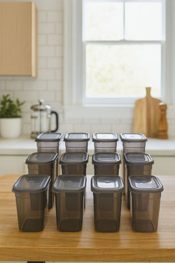 12li Plastik Etiketli Saklama Kab? Seti 4x( 1900ml, 1500ml, 1150ml )TPHSS25SKB00001 - Trendyolmilla фото 3