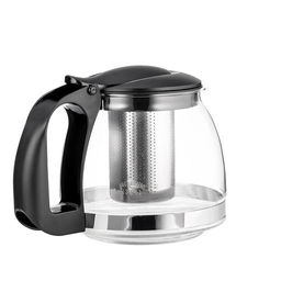 Заварочный чайник LARA 1250мл, СИЛИКАТНОЕ СТЕКЛО, стальной фильтр, подъем крышки (LR06-20)  фото 6