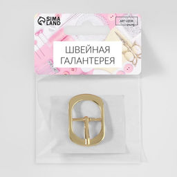 Цена за 2 шт. Пряжка для ремня, 3.6×2.4 см, 18 мм, цвет золотой