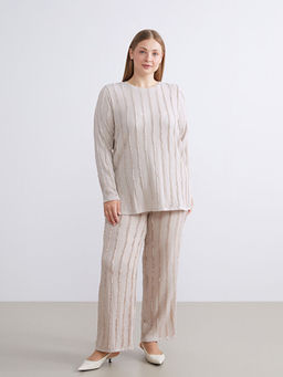 Beli Lastikli Dokulu Kad?n Pantolon