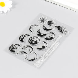 Штамп для творчества силикон "Фазы луны" 16х11 см