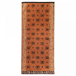Missoni-3027 Полотенце махровое 34х78см, плотность 375гр/м2, 100% хлопок, велюр, оранжевый, Bolangde (Китай)