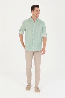 U. S. Polo Assn Мужская мятная рубашка с длинным рукавом - U.s. polo assn фото 10