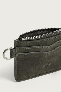 TARJETERO MONEDERO PIEL / Gris - Zara фото 4