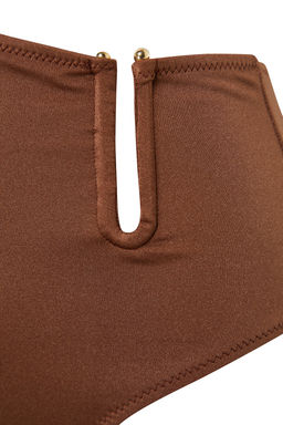 TRENDYOLMILLA Kahverengi Tek Omuz Aksesuarl? Regular Mayokini TBESS24MY00004  фото 8