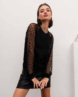 Свитшот с кружевным рукавом реглан 71.6.20 - Elena sorti фото 8