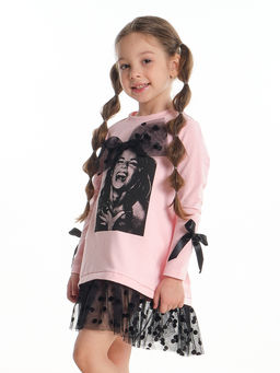 Платье UD 6904 роз/черный