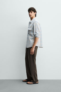PANTAL?N FLUIDO RELAXED FIT / Marr?n / Topo