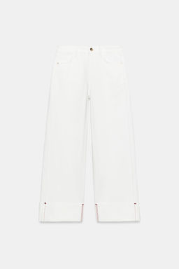 JEANS Z1975 BARREL TIRO MEDIO BAJO VUELTA / Blanco - Zara фото 6