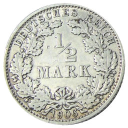 1/2 марки 1906 года E Германия