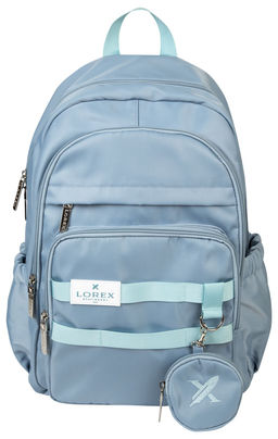 Рюкзак LOREX ERGONOMIC M15 GRAY BLUE 20 л серо-голуб. 45х15х30 см 2 отд. молния брелок-кошелек универс.