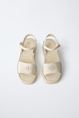 SANDALIA EFECTO YUTE / Blanco Crudo - Zara фото 4