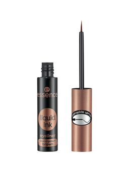 essence Подводка для глаз Liquid Ink Eyeliner wp водостойкая Ash Brown, 02 коричневый 3 мл  фото 2