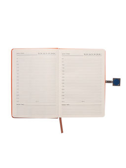 Ежедневник недатированный А5, с хлястиком, 96 листов, в линейку, пвх, оранжевый - Simaland фото 10