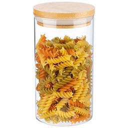 Стеклянная банка для сыпучих продуктов с крышкой BAMBU, объем: 1 л арт.004449 /Mallony/  фото 6