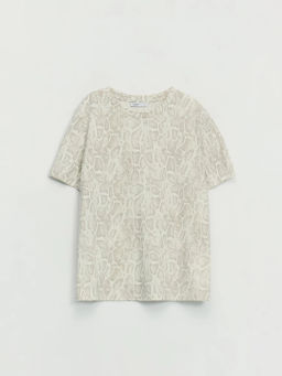 Футболка из хлопка с принтом / Zarina  фото 7