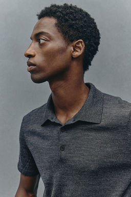 Polo de lana Slim Fit